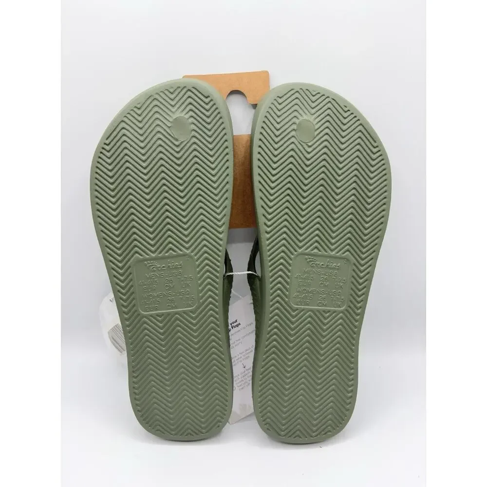 Archies Flip Flops Sandals Unisex Olive Green Arch Support Sz US M 8 W 9 NWT